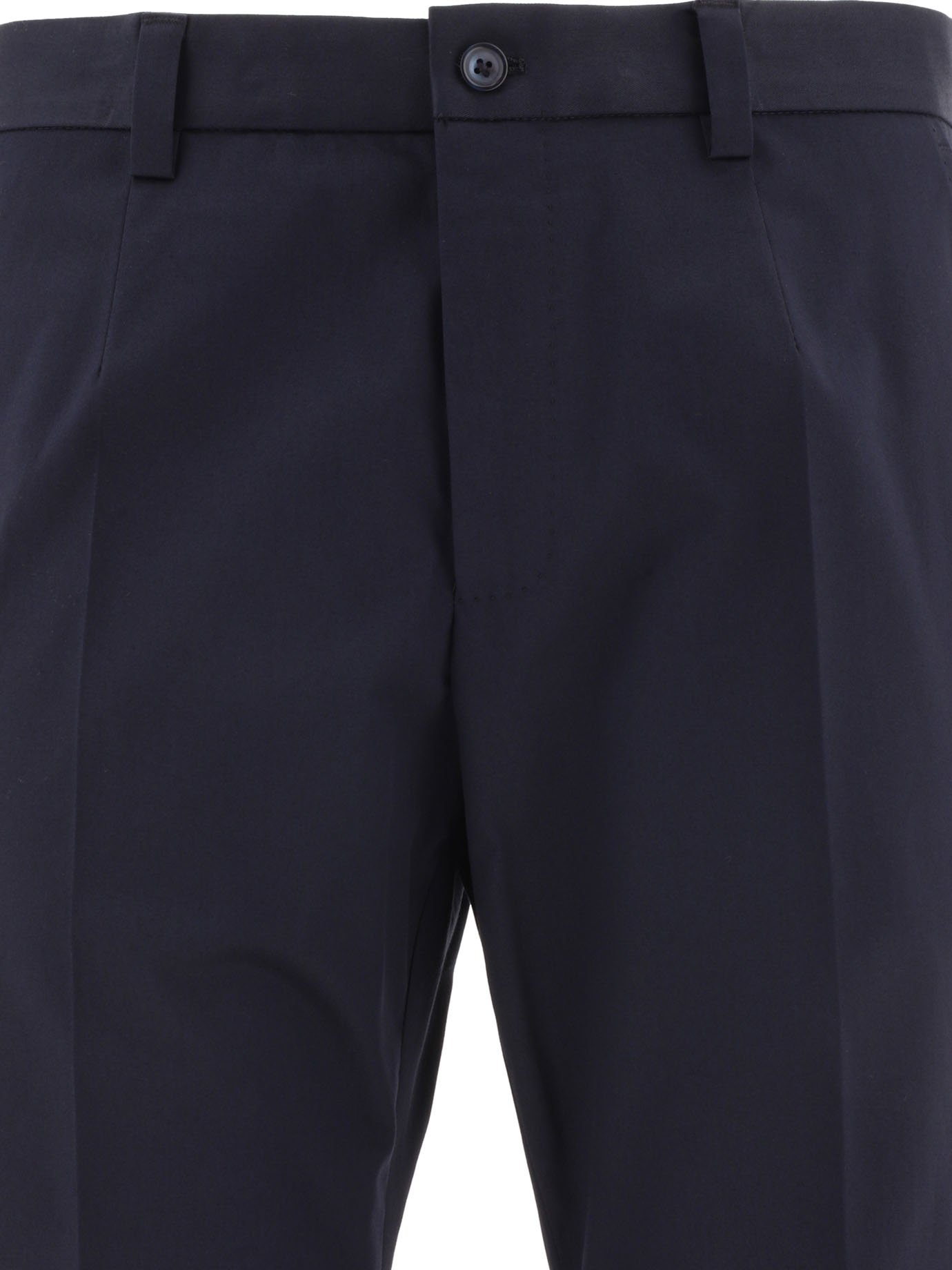 DOLCE & GABBANA Blue Trousers with button details